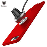 Wireless Charger Case For iPhone 8 7 Finger Ring Cover Air Vent Mount Magnetic Car Holder Stand For iPhone 8 7 Plus