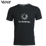 I'm thinking funny printed men t shirt 2017 new trend O-neck tshirt short sleeve depeche mode tops casual clothing