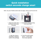 Sonoff EU/US Plug Wifi Wireless Touch Remote Control Tempered Glass Switch Panel LED Light Wall Switch